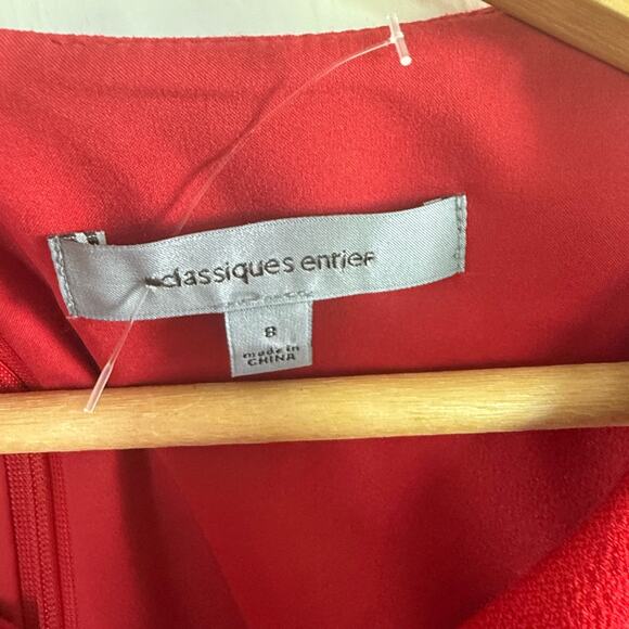 CLASSIQUES ENTIER bright cherry red sleeveless sheath knee length dress - Picture 5 of 8